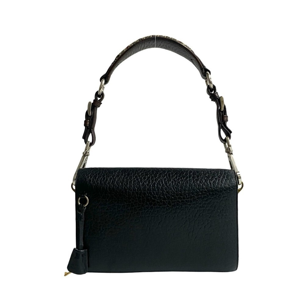 PRADA Black Leather Shoulder Bag - Picture 4 of 8